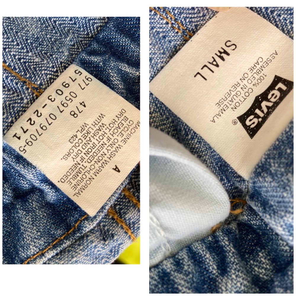 RARE 97 vintage Levi’s overalls 977 seersucker stripe small - Picture 13 of 16